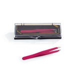 Pinzetta Inox Punta Obliqua Colorata Velvet