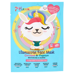 Maschera per Viso in tessuto monouso LLAMACORN Cocco e Papaya 7th Heaven