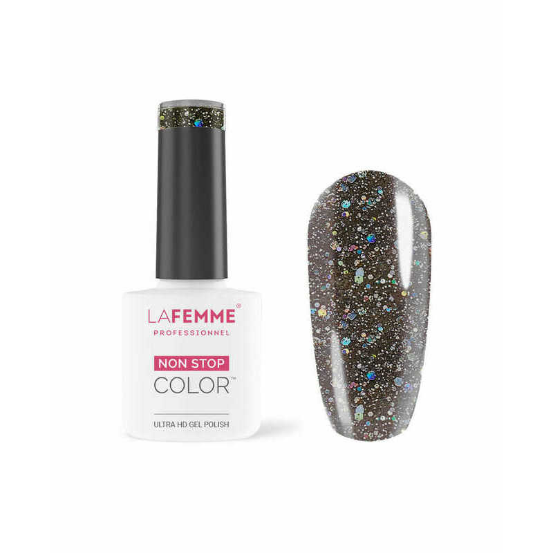 Smalto Gel Polish Ultra HD H135 Glitter Grey La Femme 8 gr.