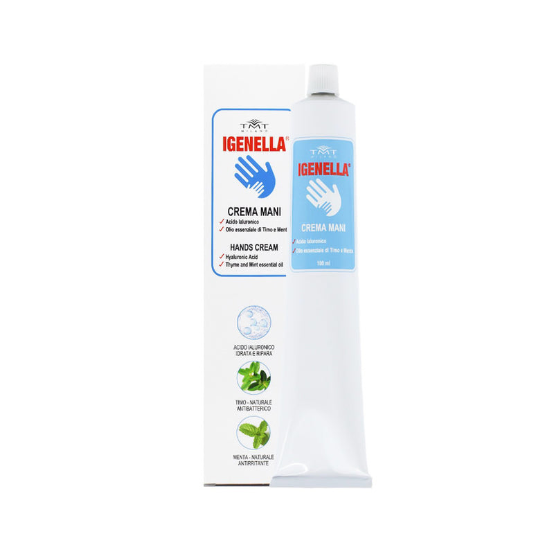 Crema Mani Igenella con Acido Jaluronico Timo e Menta 100 ml TMT