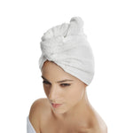 Turbante in spugna con asola colore Bianco 100 % Cotone