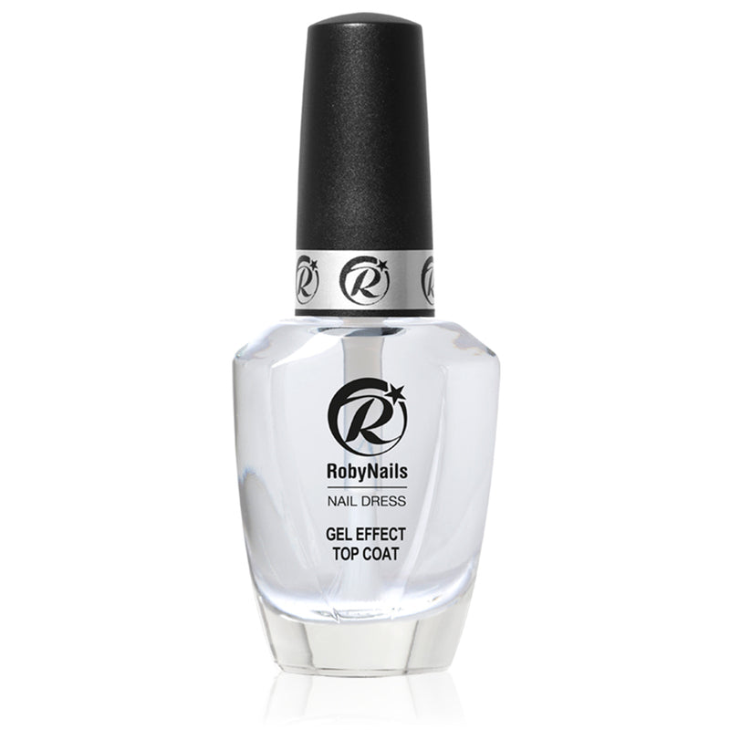 Smalto per Unghie Nail Dress Gel Effect Top Coat fissativo 10 ml Roby