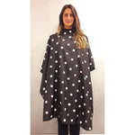 Mantella Taglio PL Nera Pois Bianchi 128 x 146 cm