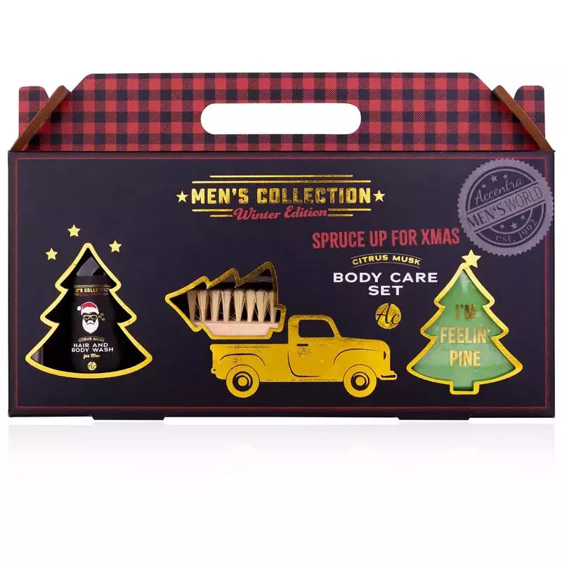 Set Bagno Uomo Men's Collection Shower Gel Saponetta Spazzolino Unghie