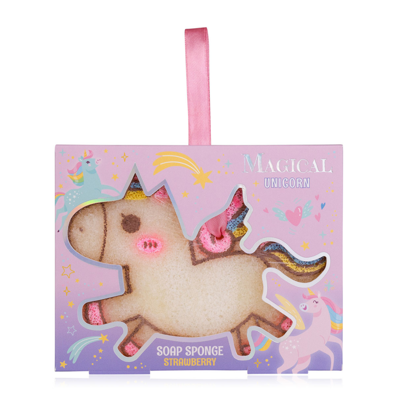 Spugna Bagno Insaponata Unicorno Infusa di sapone profumato 100 gr