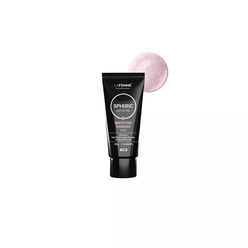 Acrylic Gel White Pink Shimmer per Babyboomer Spheric La Femme 30 gr