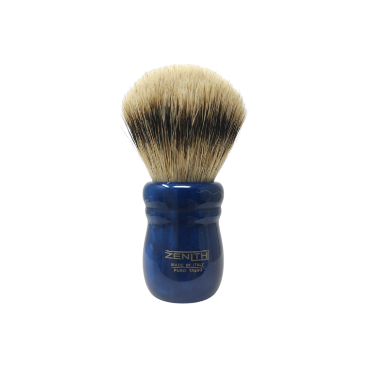 Pennello Barba Manico Blu Cobalto Ciuffo Silvertip Zenith 505 BC SB