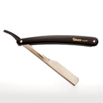 Rasoio Inox Mezza Lama Manico Nero Focus R22