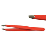 Pinzetta sopracciglia acciao inox taglio obliquo Fluo Orange Estas