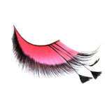 Ciglia Nere/Rosa con Piume Nere+Colla Eulenspiegel