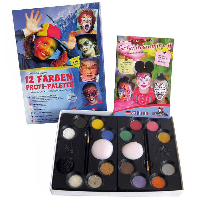Set Profi Aqua 16 Colori+Spugnette+Pennelli Eulenspiegel