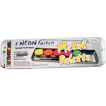 Set Profi Aqua Metal Palette Neon 6 Colori+Pennello Eulenspiegel