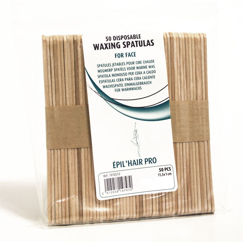 Spatole Cera Viso Legno Slim 50 pz Epil Hair Pro Sibel