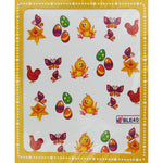 Sticker adesivi uova di Pasqua e pulcino cod. BLE406