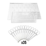 Display espositore per nail art con bastoncini trasparenti piccolo 32 fo