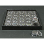 Vassoio 25 vasetti trasparenti