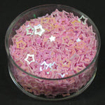 Decori ultrasottili stelle traforate rosa chiaro MY vasetto