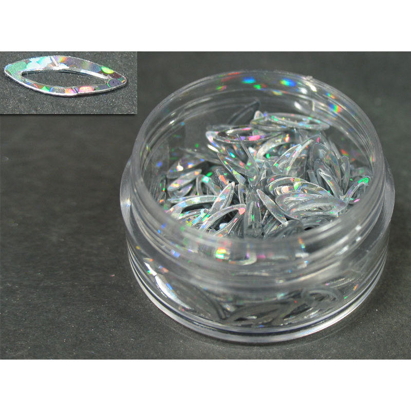 Decori ultrasottili occhio traforato argento multicolor
