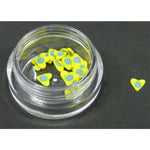 Decoro motivo cuore con fiore 3D giallo LP cod. 7049