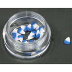 Decoro motivo petalo 3D bianco blu LP cod. 7045