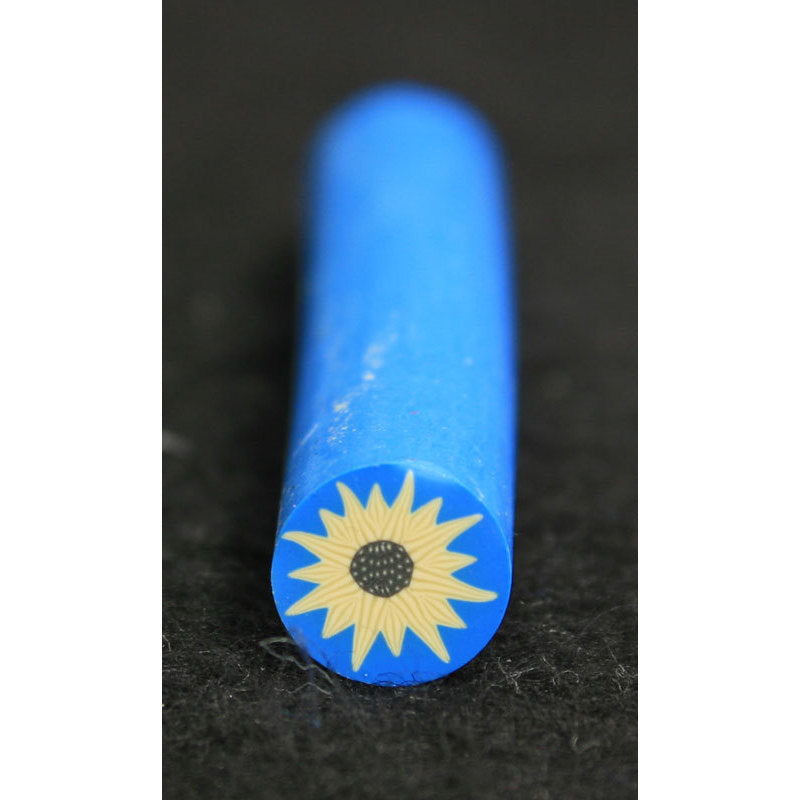 Decoro per unghie bastoncino Gimo 13 Fiori Giallo Fondo Azzurro