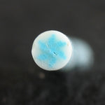 Decoro per unghie bastoncino Gimo fiocco di neve azzurro