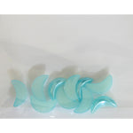 Decoro per unghie mezzaluna bombate acquamarina