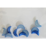 Decoro per unghie mezzaluna bombate blu