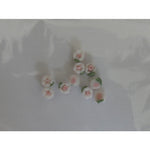 Decoro per unghie roselline 3D mini bianco
