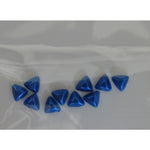 Decoro per unghie triangoli bombati blu