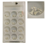 Decoro unghie Beauty nail Croce Argento Lucido Lunga con Brillante ASN20