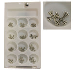 Decoro unghie Beauty nail Croce Argento Satinato Lunga ASN22