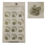 Decoro unghie Beauty nail Croce Argento Satinato Lunga con Brillante ASN