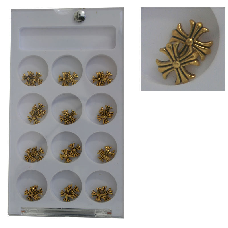 Decoro unghie Beauty nail Croce Oro Satinato ASN3