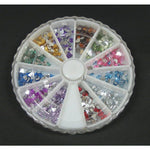 Kit ruota 600 brillantini decoro unghie cuori SBox-10