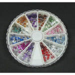 Kit ruota 600 brillantini decoro unghie fiori SBox-11