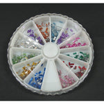 Kit ruota 600 brillantini decoro unghie rettangoli SBox-9