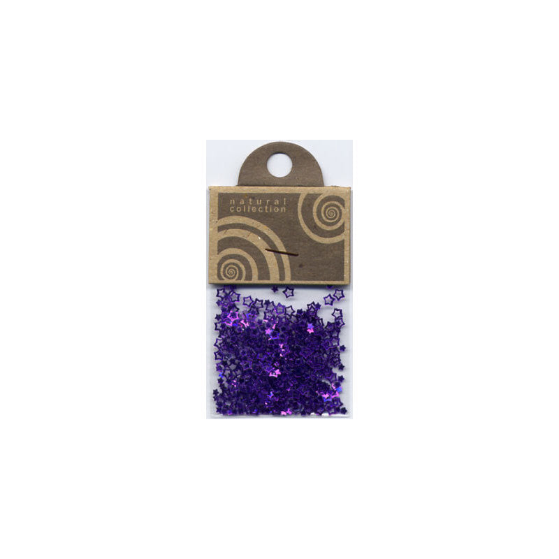 Natural Collection Decoro unghie stelle traforati viola
