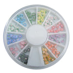 Ruota decori per unghie nail art fiori 3D colorati cod. 4827