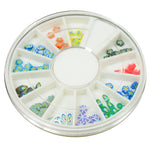 Ruota decori fiori e petali 3D colorate cod. 1539