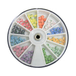 Ruota decori per unghie nail art rose 3D colorate cod. 4826