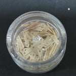 Decori per unghie rettangoli forati beige