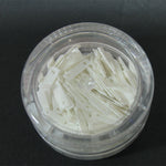 Decori per unghie rettangoli forati bianco