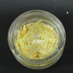 Decori per unghie rettangoli forati giallo