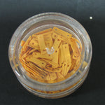 Decori per unghie rettangoli forati ocra