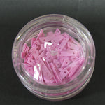 Decori per unghie rettangoli forati rosa antico