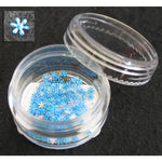 Decori unghie fiori a rilievo bombati azzurro scuro LP