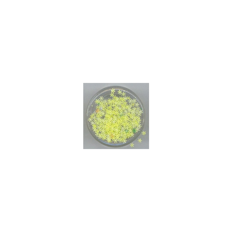 Decori unghie mini fiori a rilievo bombati giallo limone LP