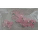 Decoro fiocco 3D con brillantino colore rosa