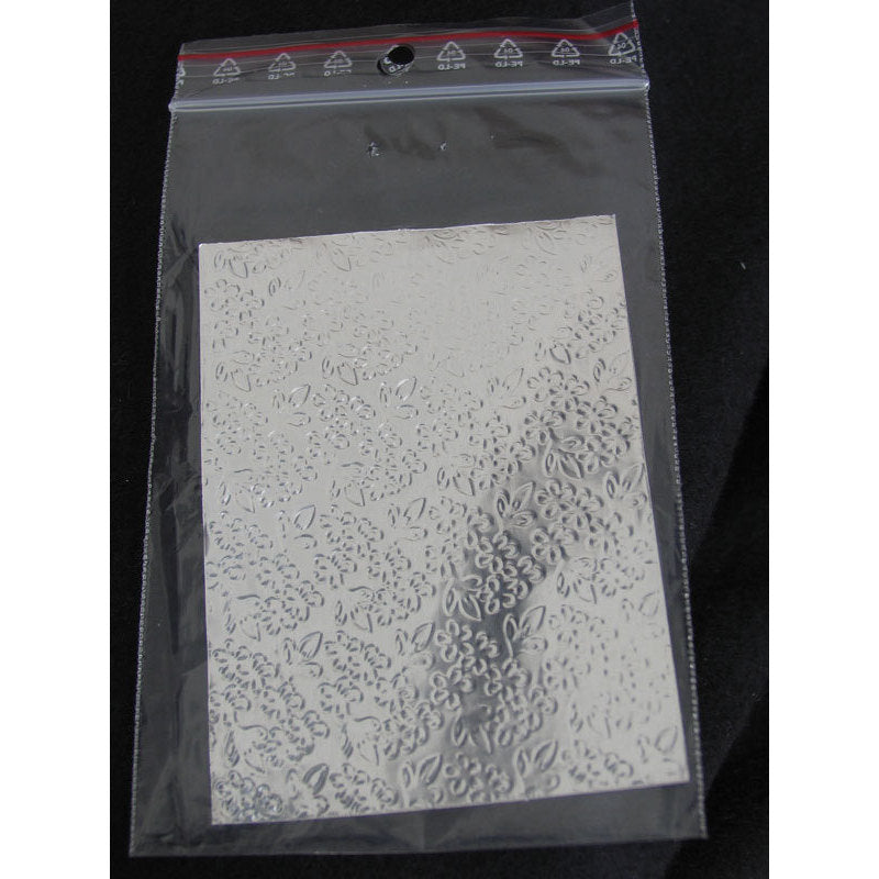 Sfoglia decoro per nail art argentata cod. QS_3008